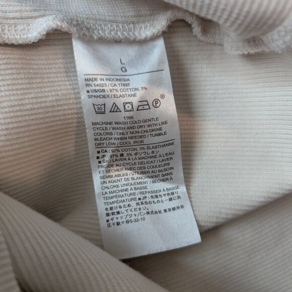 Banana Republic Factory Outlet Cotton Ribbed Tee T-shirt casual normcore basics - Picture 3 of 3